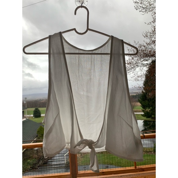 ⭐️ SOLD ⭐️ White Sexy Beach cover up (2 piece) - Picture 4 of 6